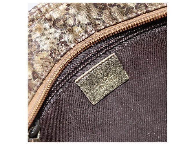 Borsa a Spalla GG Crystal Gucci Beige Oro 189749 Auth yk19824 D'oro - vista 16