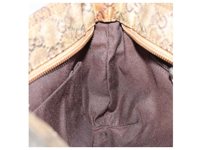 Borsa a Spalla GG Crystal Gucci Beige Oro 189749 Auth yk19824 D'oro - vista 19