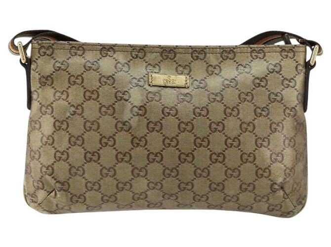 Borsa a Spalla GG Crystal Gucci Beige Oro 189749 Auth yk19824 D'oro - vista 2