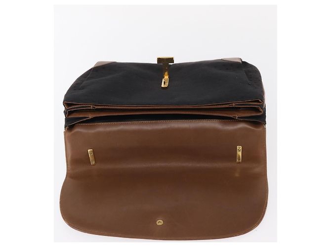 Autre Marque Bolsa de mão em lona e couro preto e dourado Auth bs31218 da TIFFANY&Co. - vista 15