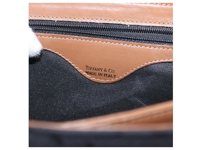 Autre Marque Bolsa de mão em lona e couro preto e dourado Auth bs31218 da TIFFANY&Co. - vista 16