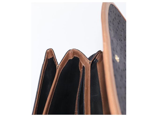 Autre Marque Bolsa de mão em lona e couro preto e dourado Auth bs31218 da TIFFANY&Co. - vista 19