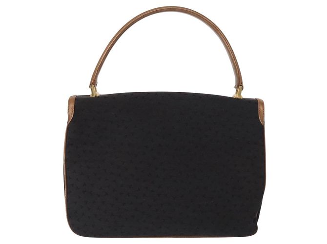 Autre Marque Bolsa de mão em lona e couro preto e dourado Auth bs31218 da TIFFANY&Co. - vista 3