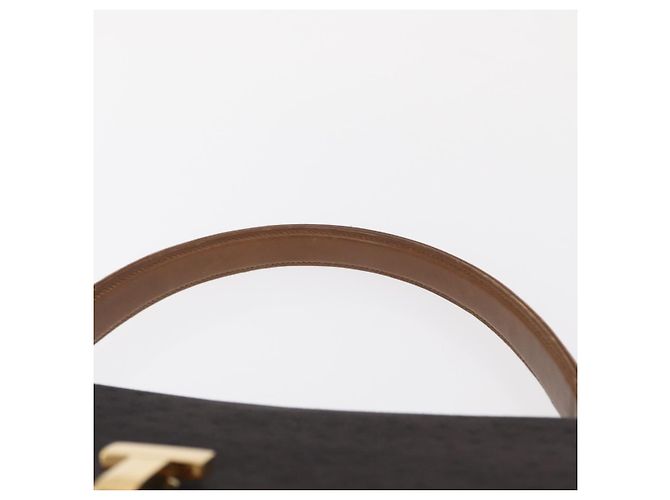 Autre Marque Bolsa de mão em lona e couro preto e dourado Auth bs31218 da TIFFANY&Co. - vista 8