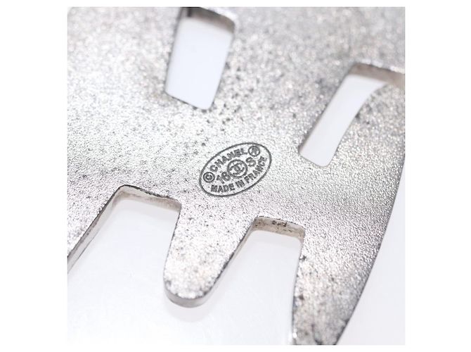 Spilla Specchio Airline CHANEL metallo Argento CC Auth 154038V - vista 11