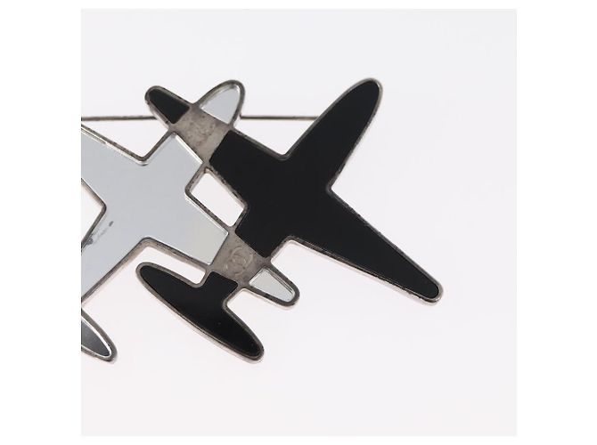 Spilla Specchio Airline CHANEL metallo Argento CC Auth 154038V - vista 4