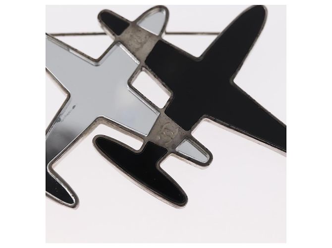 Spilla Specchio Airline CHANEL metallo Argento CC Auth 154038V - vista 5
