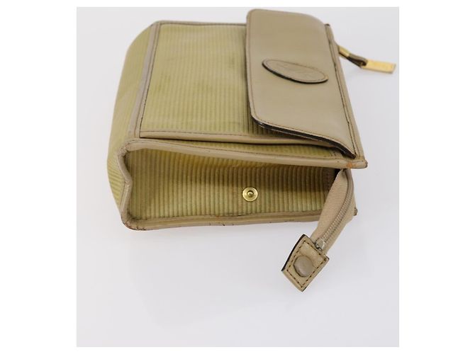 SAINT LAURENT Borsa Clutch in Pelle 2 Set Beige Nero Auth bs30862 - vista 11