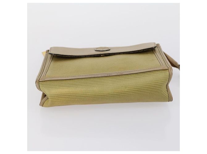 SAINT LAURENT Borsa Clutch in Pelle 2 Set Beige Nero Auth bs30862 - vista 13