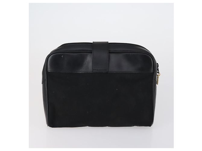 SAINT LAURENT Borsa Clutch in Pelle 2 Set Beige Nero Auth bs30862 - vista 3