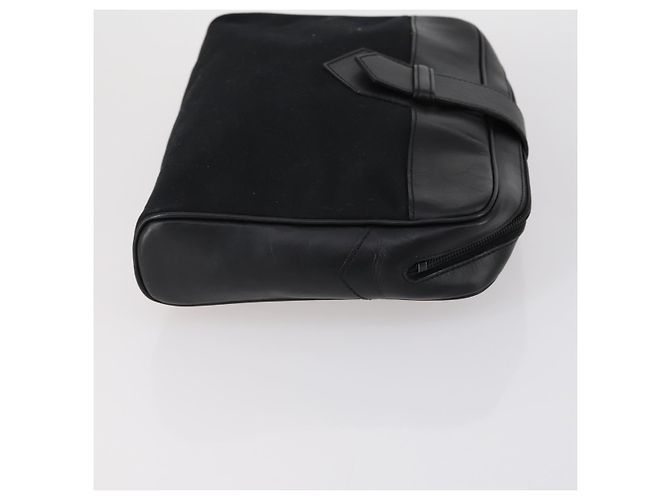 SAINT LAURENT Borsa Clutch in Pelle 2 Set Beige Nero Auth bs30862 - vista 4
