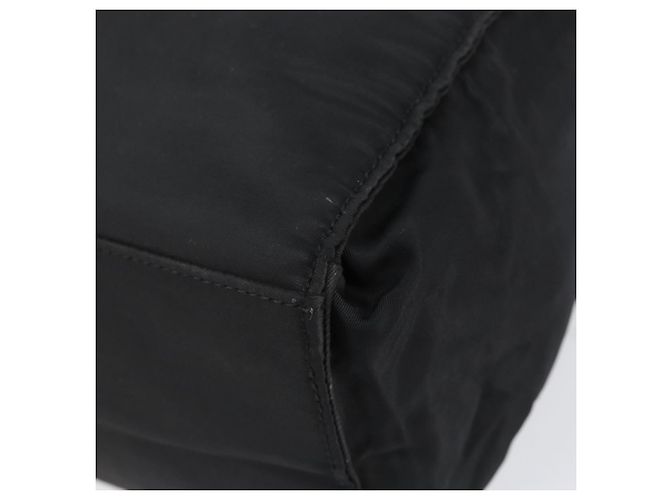PRADA Borsa a mano con catena in nylon nero argento Auth ka207 - vista 10