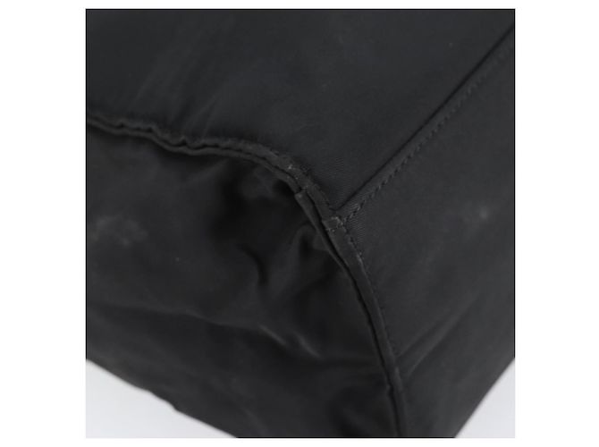 PRADA Borsa a mano con catena in nylon nero argento Auth ka207 - vista 11