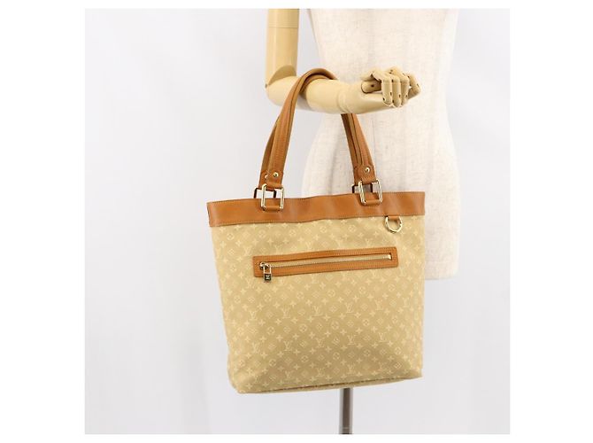 LOUIS VUITTON Borsa Tote Mini Lucille GM Monogram Beige M92683 LV Auth ka218 - vista 24