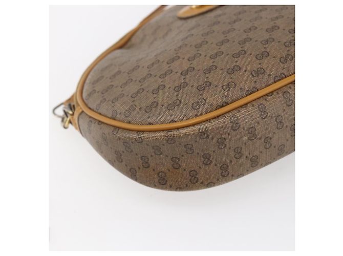 Gucci Sac à épaule Micro GG Supreme en PVC beige et or 007 104 0013 Auth BA8452 Doré - vue 11