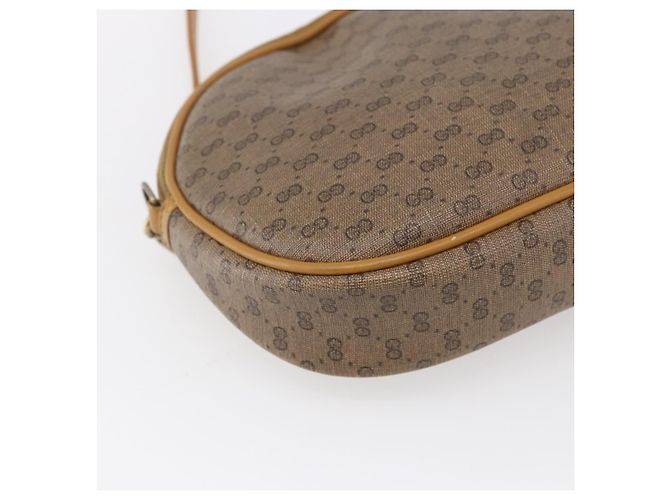 Gucci Sac à épaule Micro GG Supreme en PVC beige et or 007 104 0013 Auth BA8452 Doré - vue 13