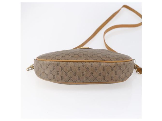 Gucci Sac à épaule Micro GG Supreme en PVC beige et or 007 104 0013 Auth BA8452 Doré - vue 9