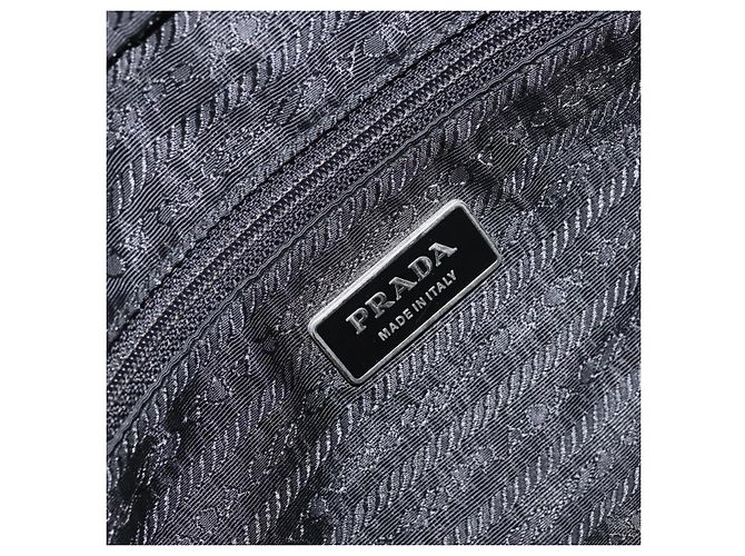 Borsa a Spalla PRADA Nylon Bordeaux Argento Auth 154535 Bordò - vista 16