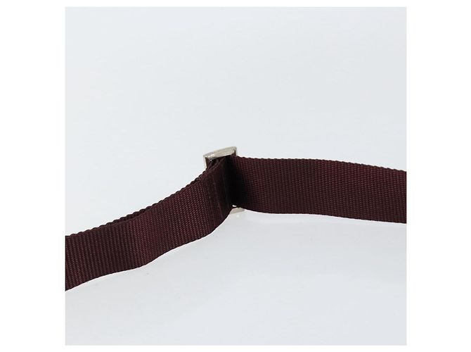 Borsa a Spalla PRADA Nylon Bordeaux Argento Auth 154535 Bordò - vista 8