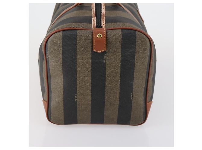 Pequin Borsa Boston in tela Pecan FENDI PVC nera marrone oro Auth 152730 Nero D'oro - vista 5