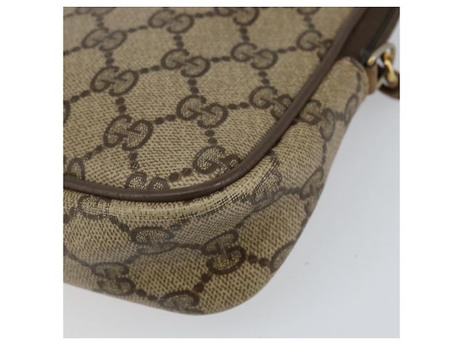 Gucci Borsa a Spalla GG Supreme PVC Beige Oro 97 02 068 Auth 154585 D'oro - vista 10
