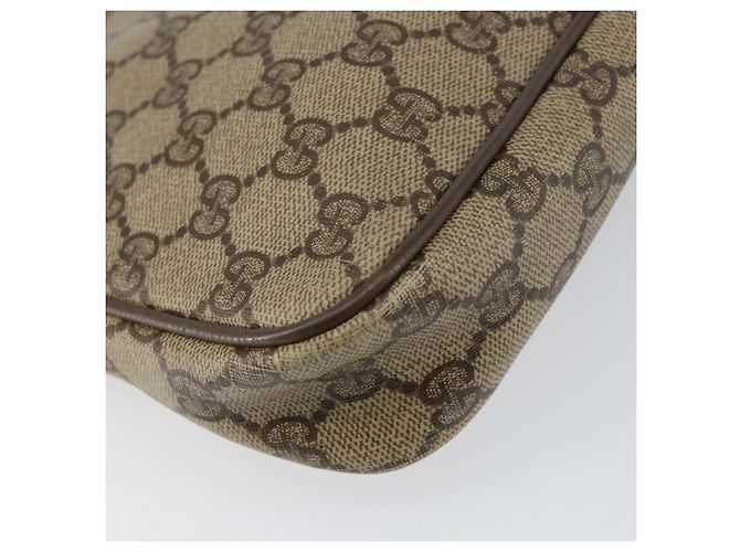 Gucci Borsa a Spalla GG Supreme PVC Beige Oro 97 02 068 Auth 154585 D'oro - vista 13