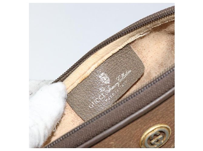 Gucci Borsa a Spalla GG Supreme PVC Beige Oro 97 02 068 Auth 154585 D'oro - vista 16