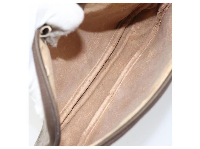 Gucci Borsa a Spalla GG Supreme PVC Beige Oro 97 02 068 Auth 154585 D'oro - vista 17