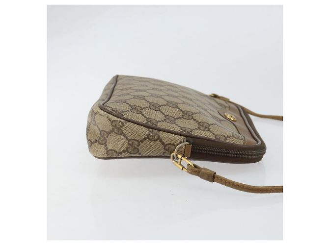Gucci Borsa a Spalla GG Supreme PVC Beige Oro 97 02 068 Auth 154585 D'oro - vista 4