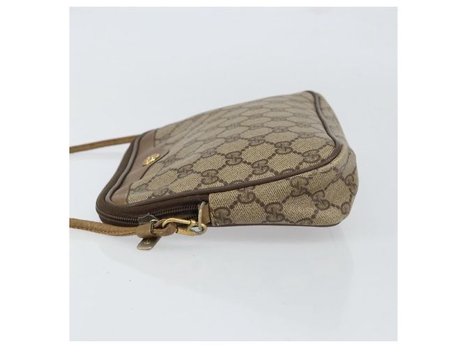 Gucci Borsa a Spalla GG Supreme PVC Beige Oro 97 02 068 Auth 154585 D'oro - vista 5