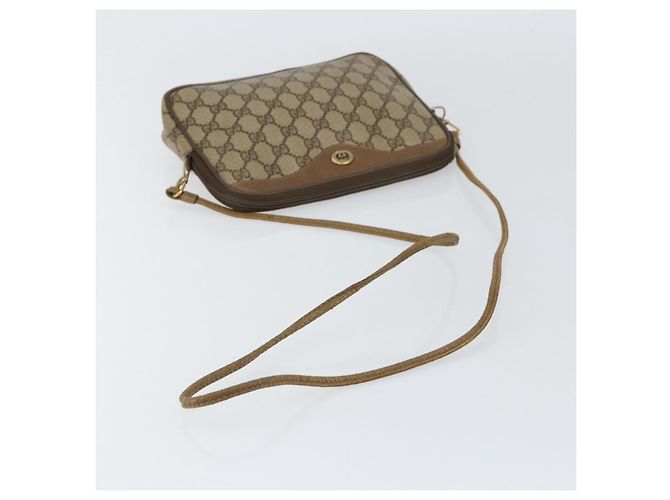 Gucci Borsa a Spalla GG Supreme PVC Beige Oro 97 02 068 Auth 154585 D'oro - vista 7
