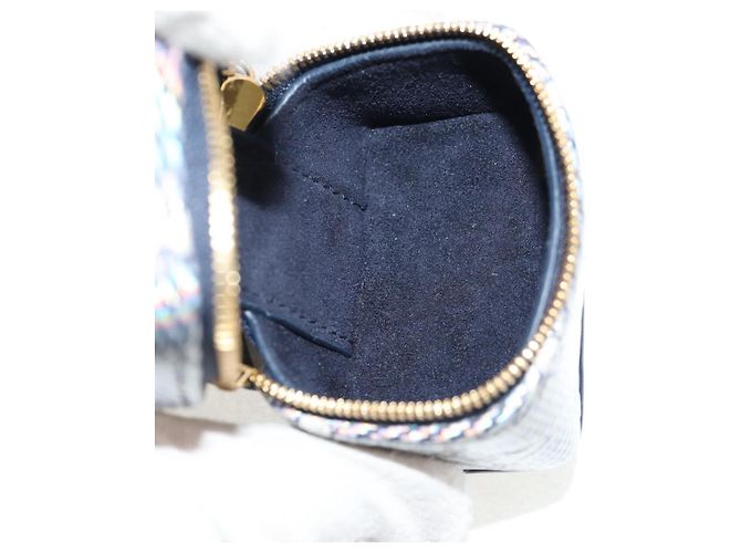 LOUIS VUITTON Borsa Micro Vanity Bijoux in Jacquard Laminato R95559 Auth 129778M D'oro Monogramma - vista 10