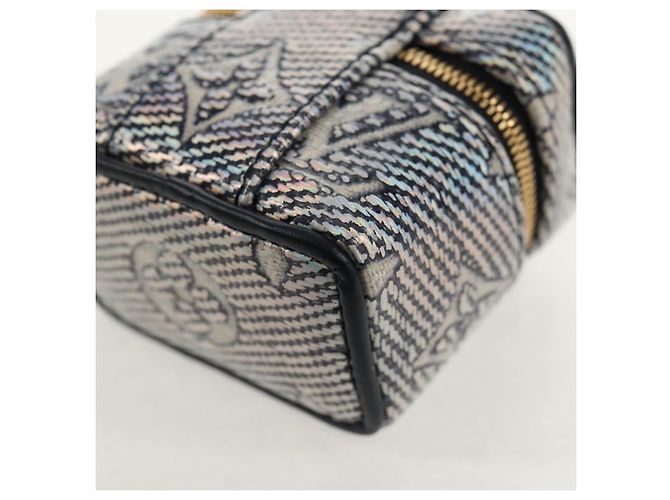 LOUIS VUITTON Borsa Micro Vanity Bijoux in Jacquard Laminato R95559 Auth 129778M D'oro Monogramma - vista 16