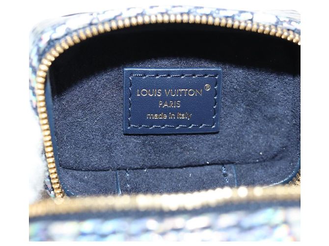 LOUIS VUITTON Borsa Micro Vanity Bijoux in Jacquard Laminato R95559 Auth 129778M D'oro Monogramma - vista 17