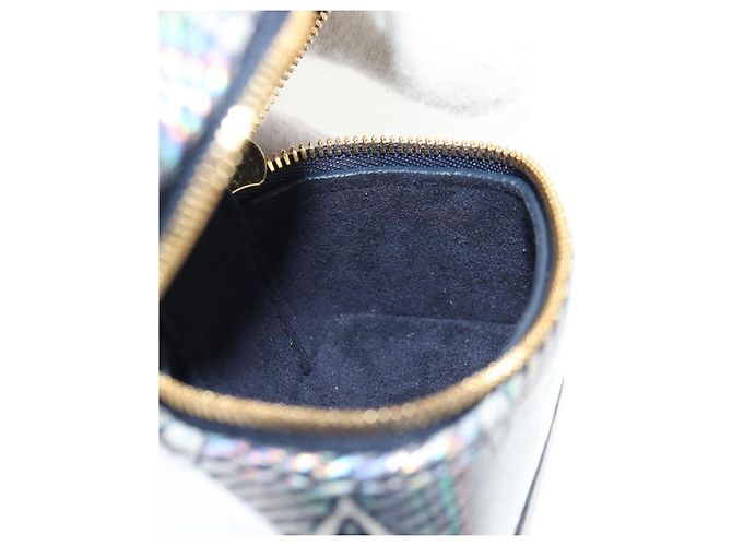 LOUIS VUITTON Borsa Micro Vanity Bijoux in Jacquard Laminato R95559 Auth 129778M D'oro Monogramma - vista 18