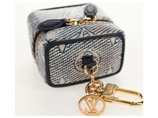 LOUIS VUITTON Borsa Micro Vanity Bijoux in Jacquard Laminato R95559 Auth 129778M D'oro Monogramma - vista 6