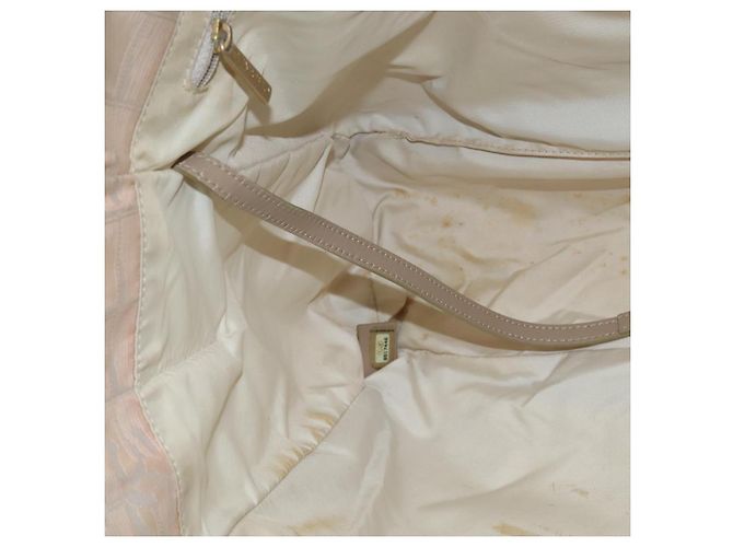 CHANEL Neue Reisetasche Nylon Beige Gold CC Auth bs30490 Golden - Ansicht 18