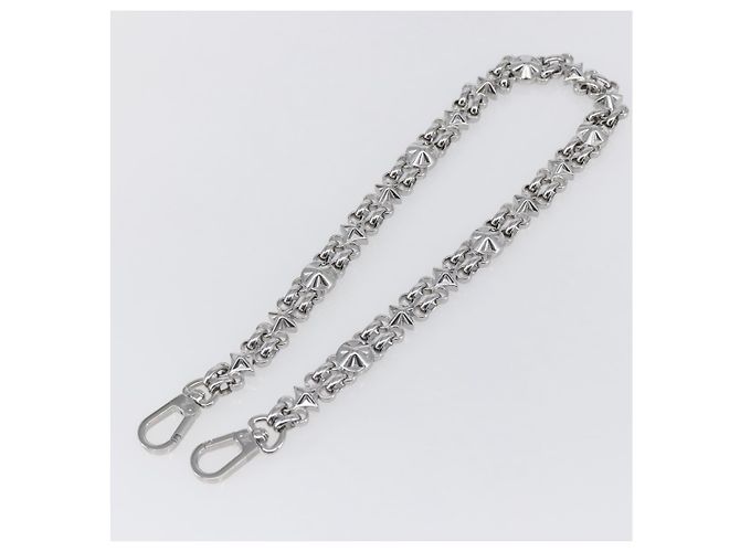 LOUIS VUITTON Cinghia a Spalla in Catena Metal 23,6"" Argento LV Auth 150793 - vista 2