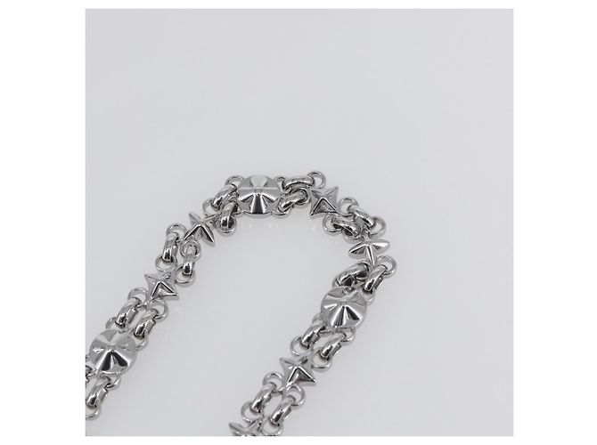 LOUIS VUITTON Cinghia a Spalla in Catena Metal 23,6"" Argento LV Auth 150793 - vista 5