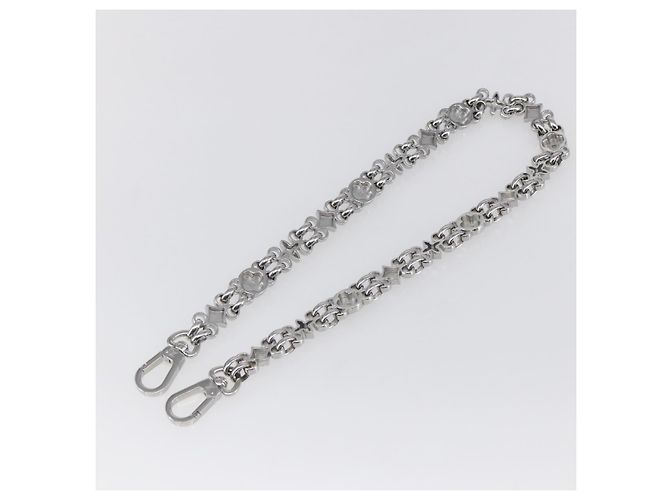 LOUIS VUITTON Cinghia a Spalla in Catena Metal 23,6"" Argento LV Auth 150793 - vista 6