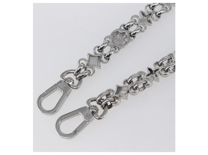 LOUIS VUITTON Cinghia a Spalla in Catena Metal 23,6"" Argento LV Auth 150793 - vista 7