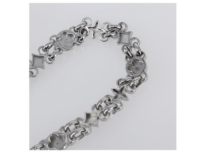 LOUIS VUITTON Cinghia a Spalla in Catena Metal 23,6"" Argento LV Auth 150793 - vista 9