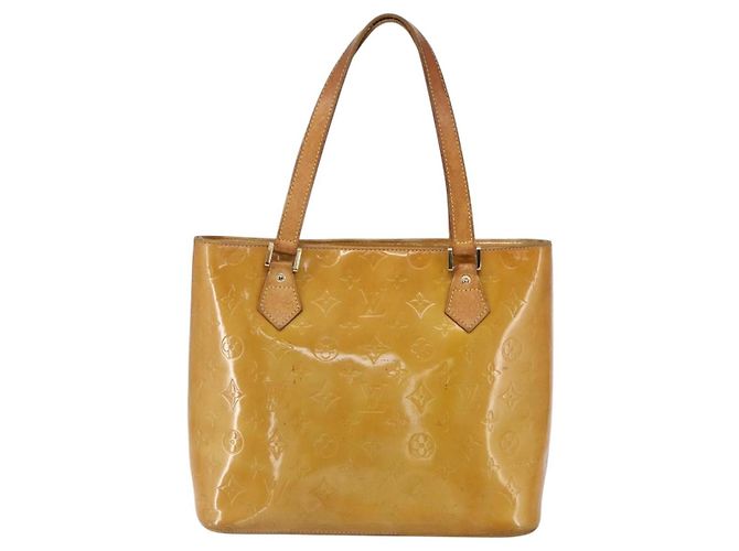 LOUIS VUITTON Sac à main Monogram Vernis Houston Beige M91004 LV Auth bs30514 - vue 13