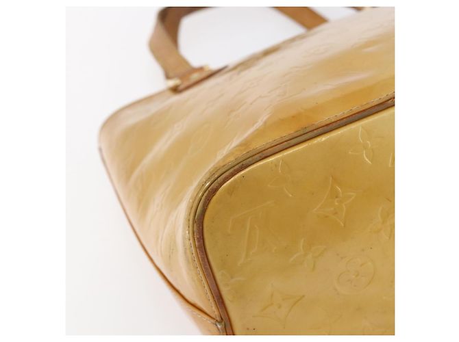 LOUIS VUITTON Sac à main Monogram Vernis Houston Beige M91004 LV Auth bs30514 - vue 17