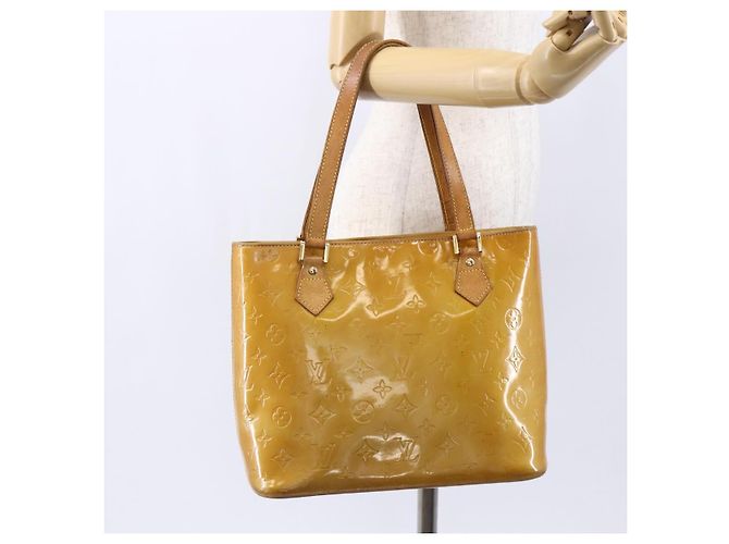 LOUIS VUITTON Sac à main Monogram Vernis Houston Beige M91004 LV Auth bs30514 - vue 24