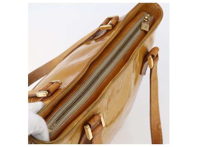 LOUIS VUITTON Sac à main Monogram Vernis Houston Beige M91004 LV Auth bs30514 - vue 6