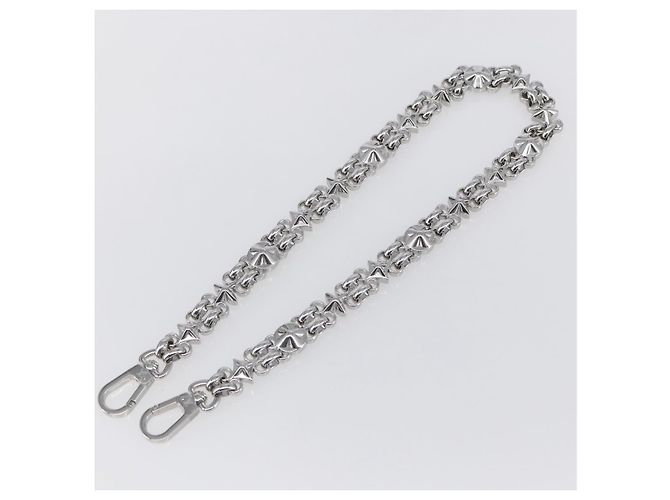 LOUIS VUITTON Cintura a Spalla in Catena Metallica 23,6"" Argento LV Auth 150795 - vista 2