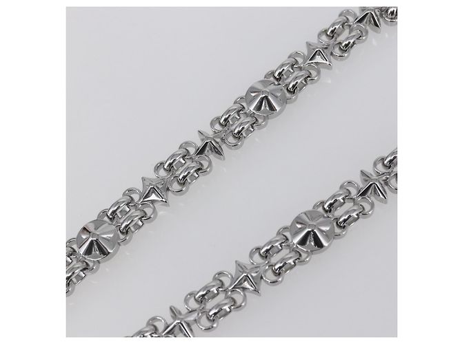 LOUIS VUITTON Cintura a Spalla in Catena Metallica 23,6"" Argento LV Auth 150795 - vista 4