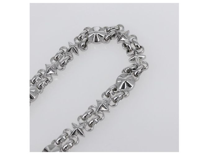 LOUIS VUITTON Cintura a Spalla in Catena Metallica 23,6"" Argento LV Auth 150795 - vista 5