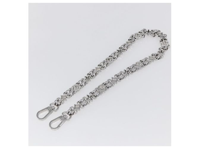 LOUIS VUITTON Cintura a Spalla in Catena Metallica 23,6"" Argento LV Auth 150795 - vista 6